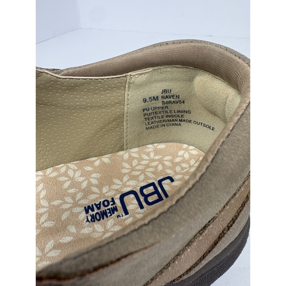 JBU Raven Taupe Casual Step-In Flat Mary Jane Shoes Womens 9.5M. - Picture 9 of 12